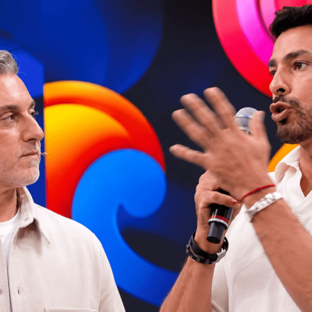 Luciano Huck interrompe Cauã Reymond durante entrevista e momento repercute nas redes