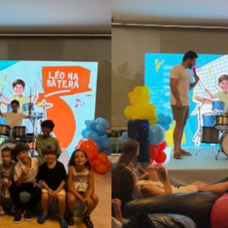 Filho de Marília Mendonça toca bateria e impressiona com talento