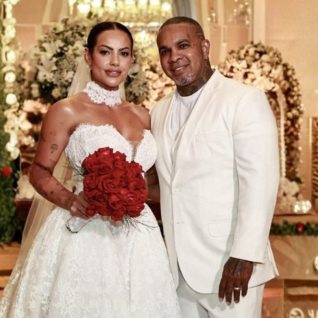 Rodriguinho e Bruna Amaral se casam em São Paulo após 5 anos de namoro