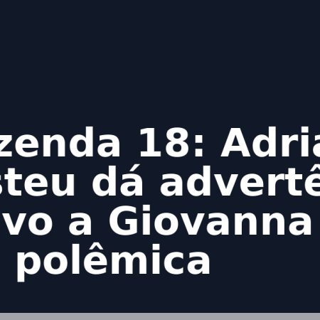 Adriane Galisteu dá advertência ao vivo a Giovanna Gold após polêmica — RSS Manager